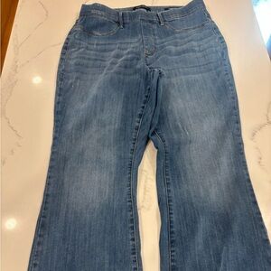 Judy Blue High Rise Distressed Pull-On Slim Boot Denim Jean. Size 16W